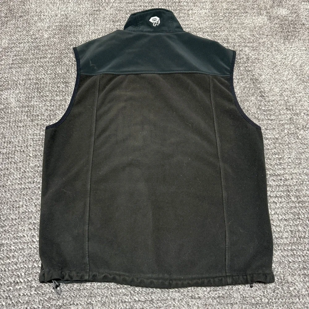 Mountain Hard‎ Wear Mens Fleece Vest Size L Black Full Zip Outdoor Hiking
